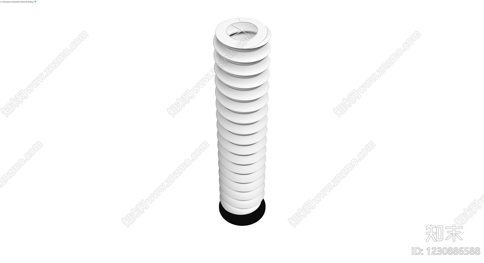 白色螺旋通风器3D模型下载【ID:1230886588】