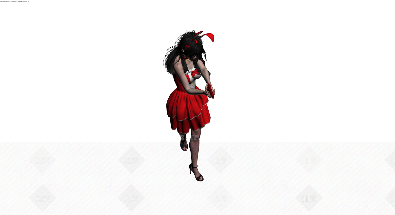 红兔女郎持枪3D模型3D模型下载【ID:1230614058】