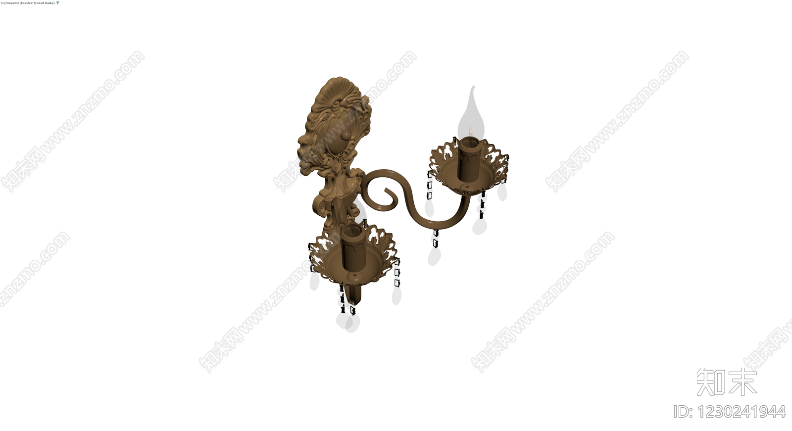 复古双头壁灯3D模型下载【ID:1230241944】