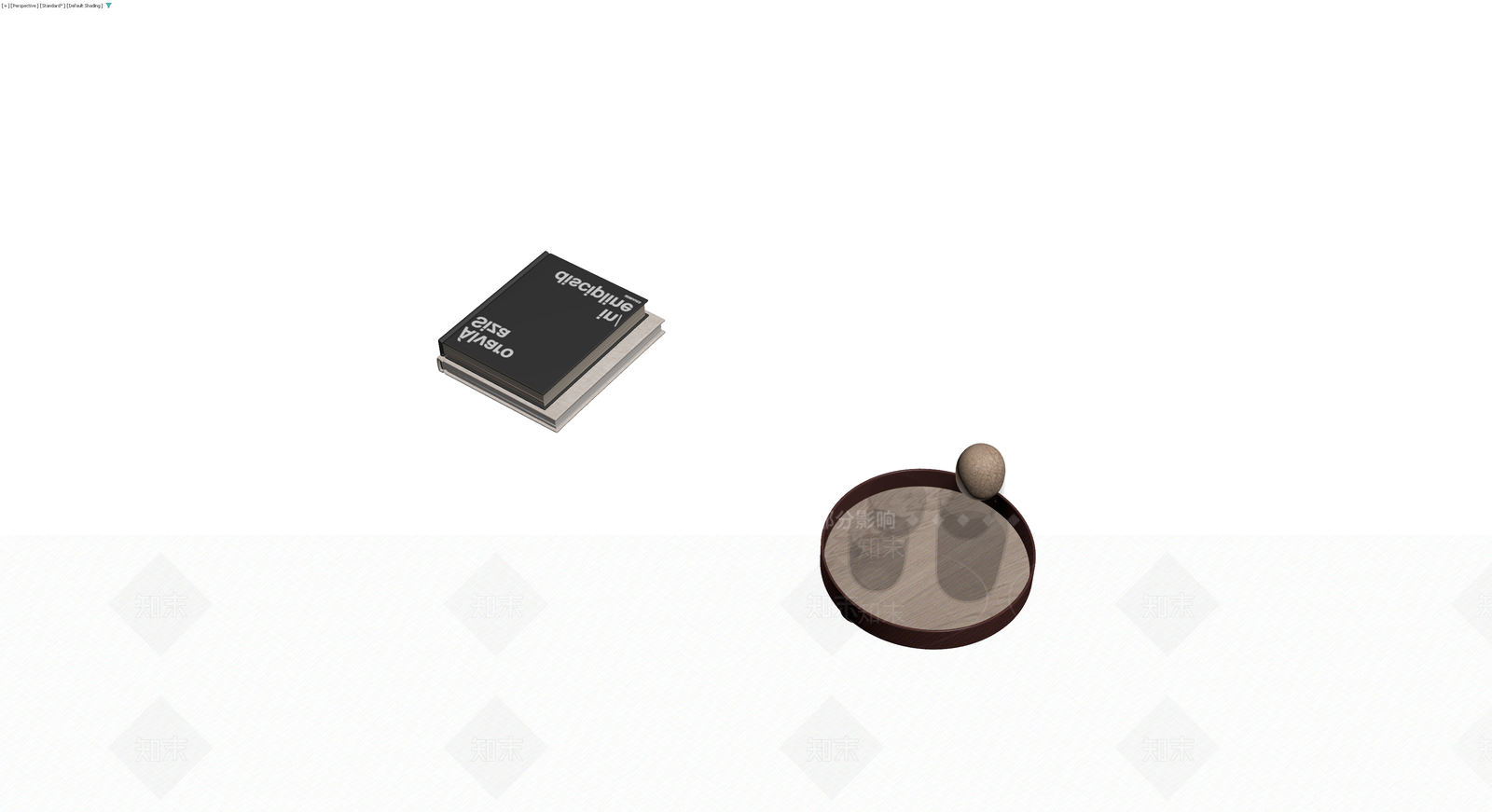 书籍与托盘组合3D模型下载【ID:1230140415】