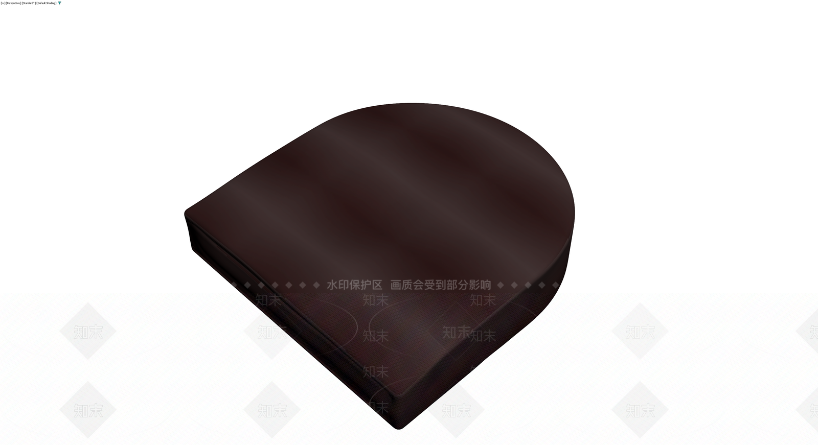 深褐色圆角方座垫3D模型下载【ID:1229957102】