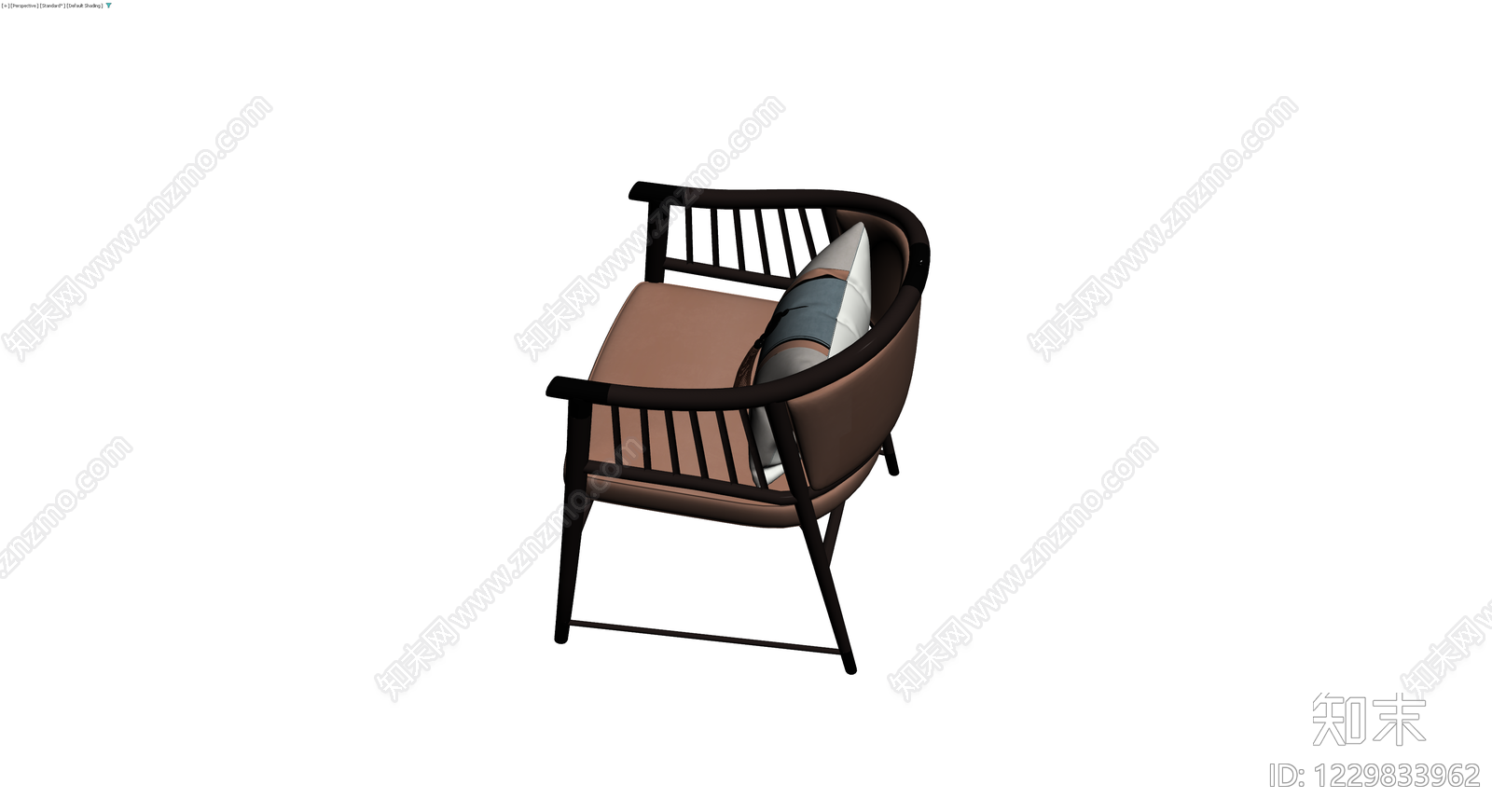 新中式圈椅带抱枕3D模型下载【ID:1229833962】