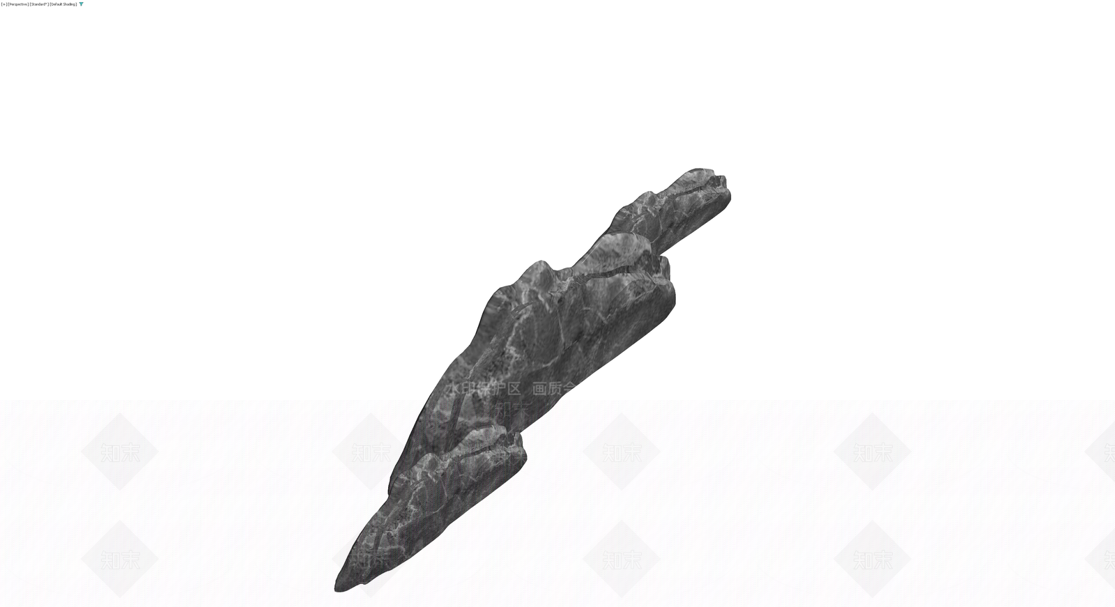 灰模景观山石雕塑3D模型下载【ID:1230142408】