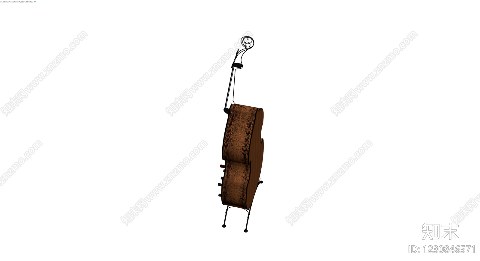 低音提琴造型红酒架3D模型下载【ID:1230846571】