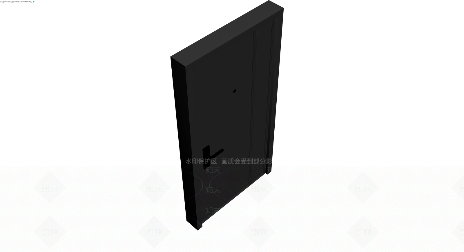 黑色现代入户门3D模型下载【ID:1230140984】