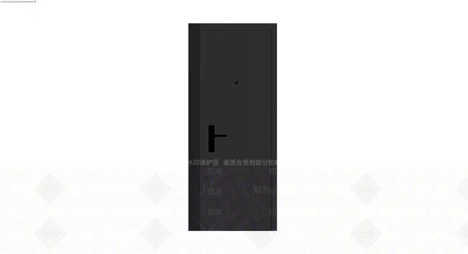 黑色现代入户门3D模型下载【ID:1230140984】