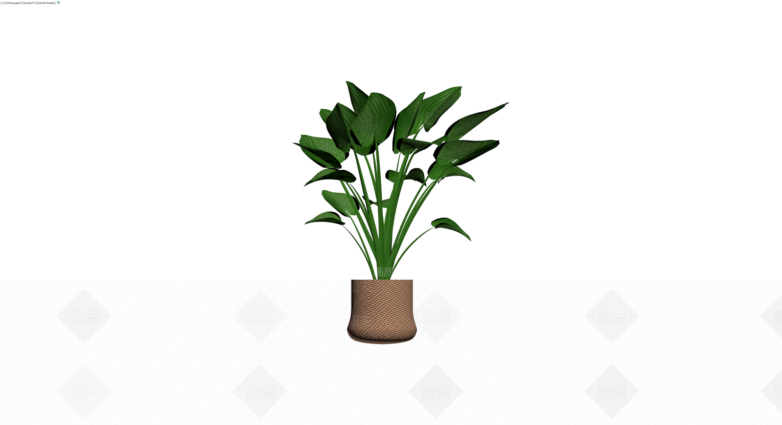编织花盆绿植盆栽3D模型下载【ID:1230665213】