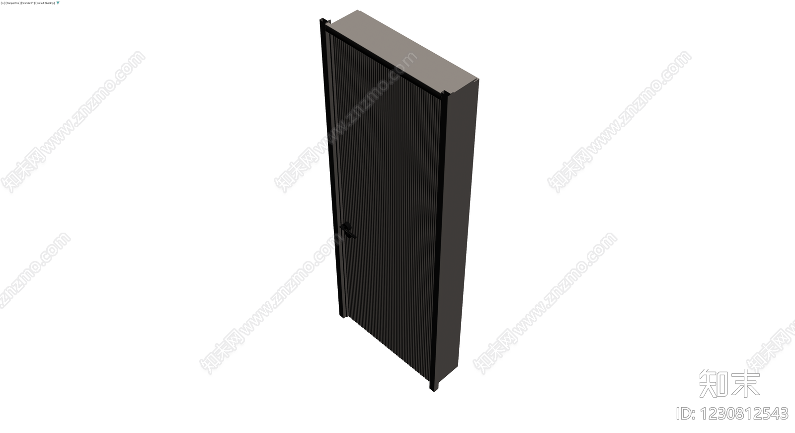 现代格栅门体组件3D模型下载【ID:1230812543】