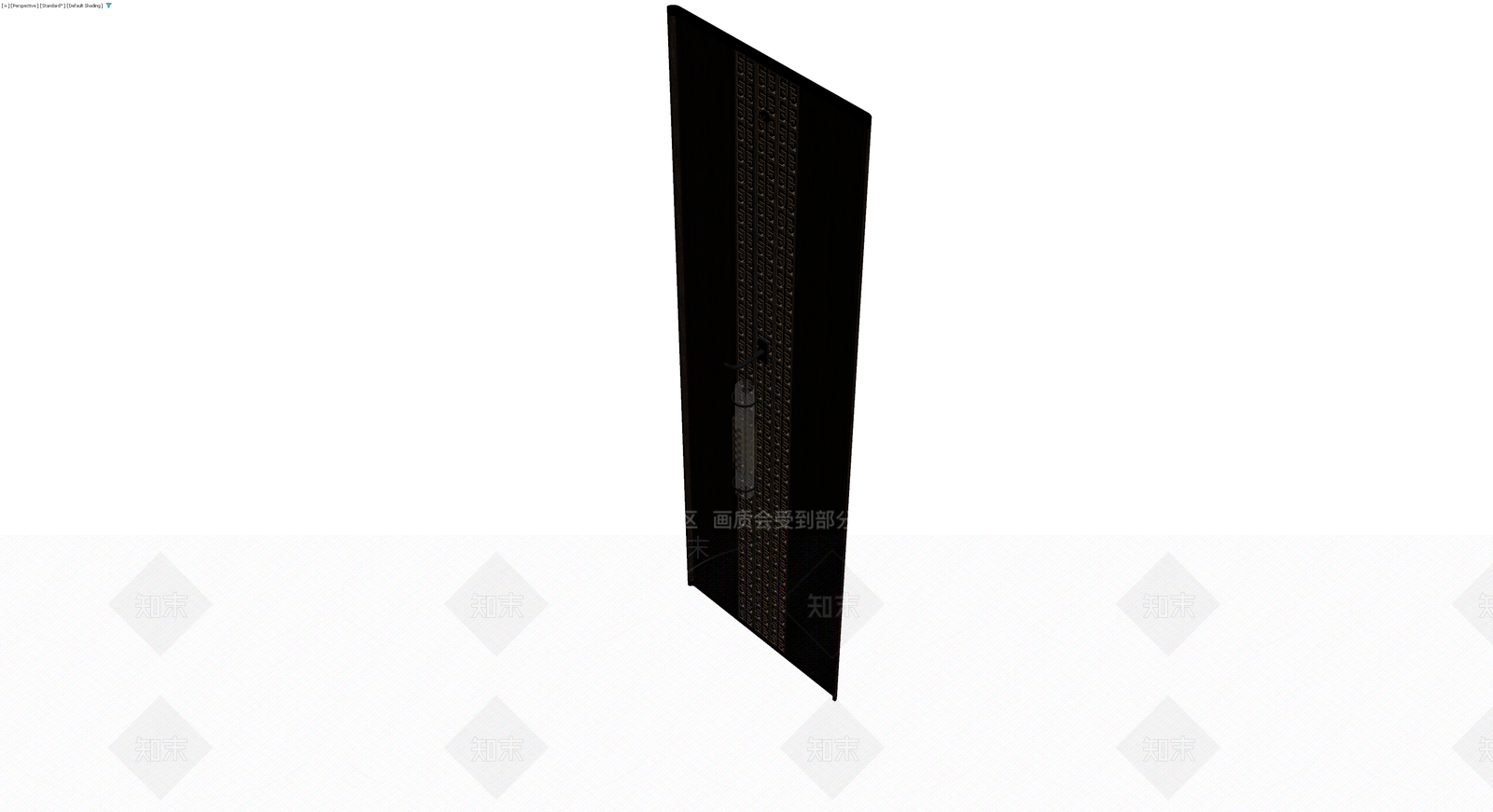 深色木纹装饰门3D模型下载【ID:1229898726】