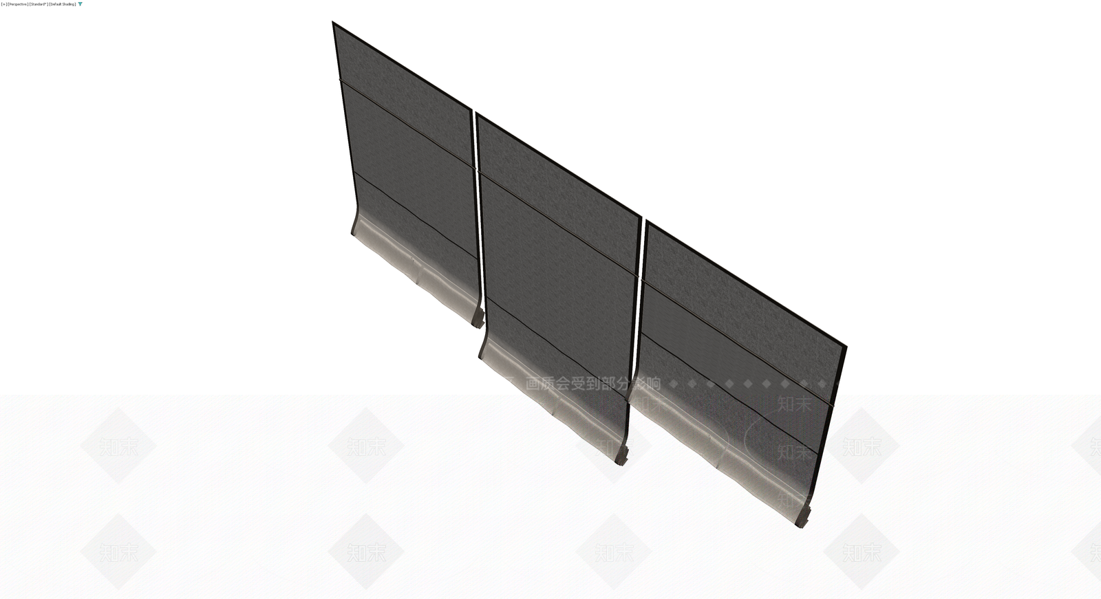 三扇折叠屏风3D模型下载【ID:1229956004】