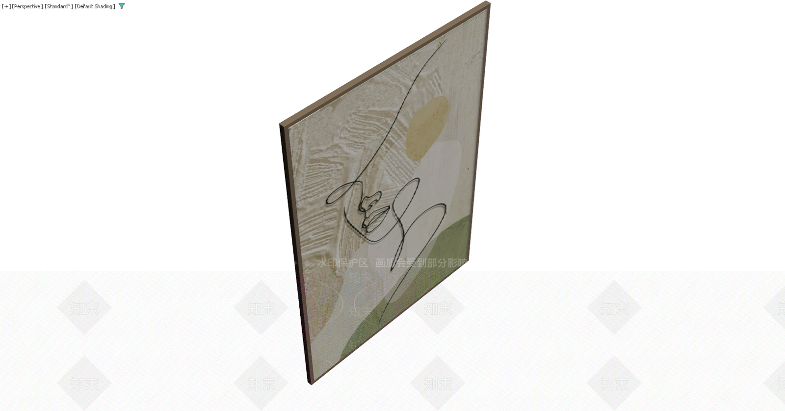 线描风格抽象挂画3D模型下载【ID:1229580319】