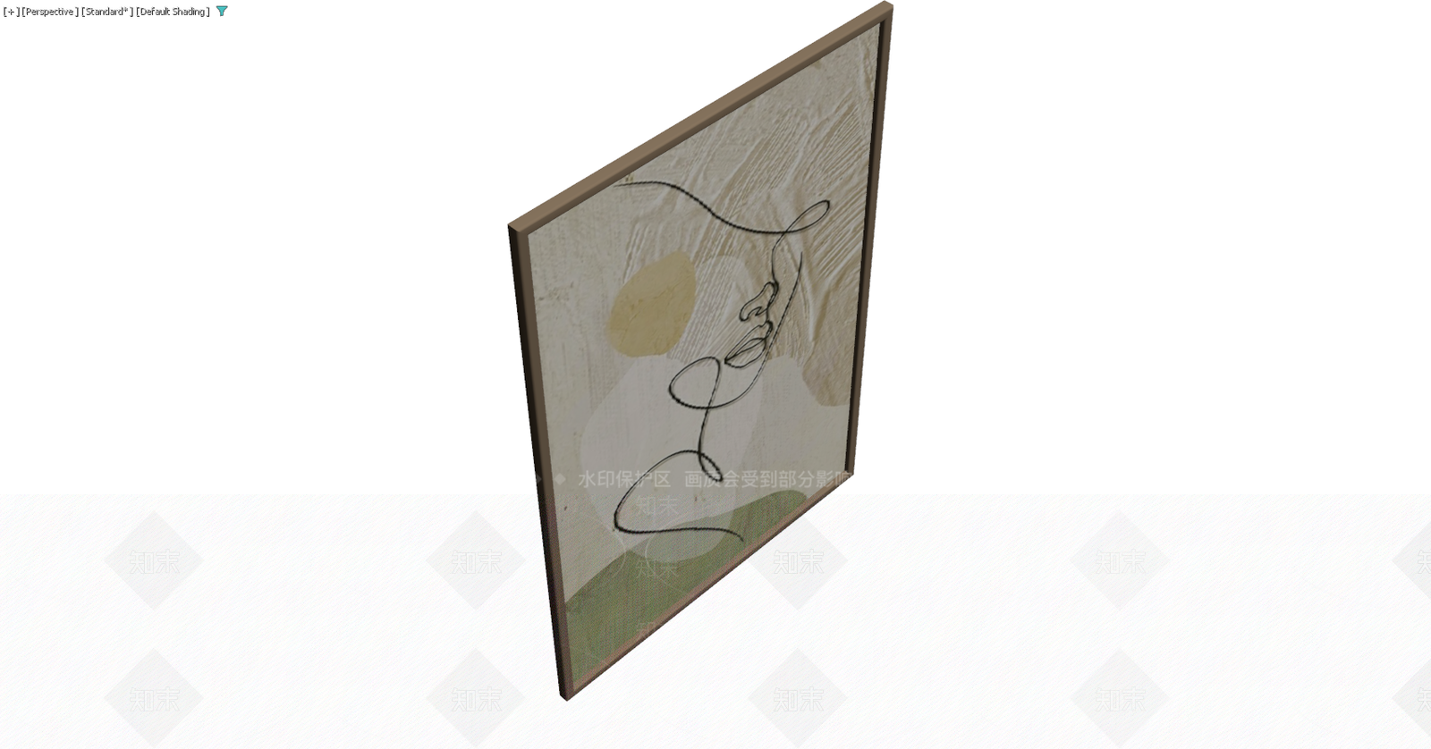线描风格抽象挂画3D模型下载【ID:1229580319】