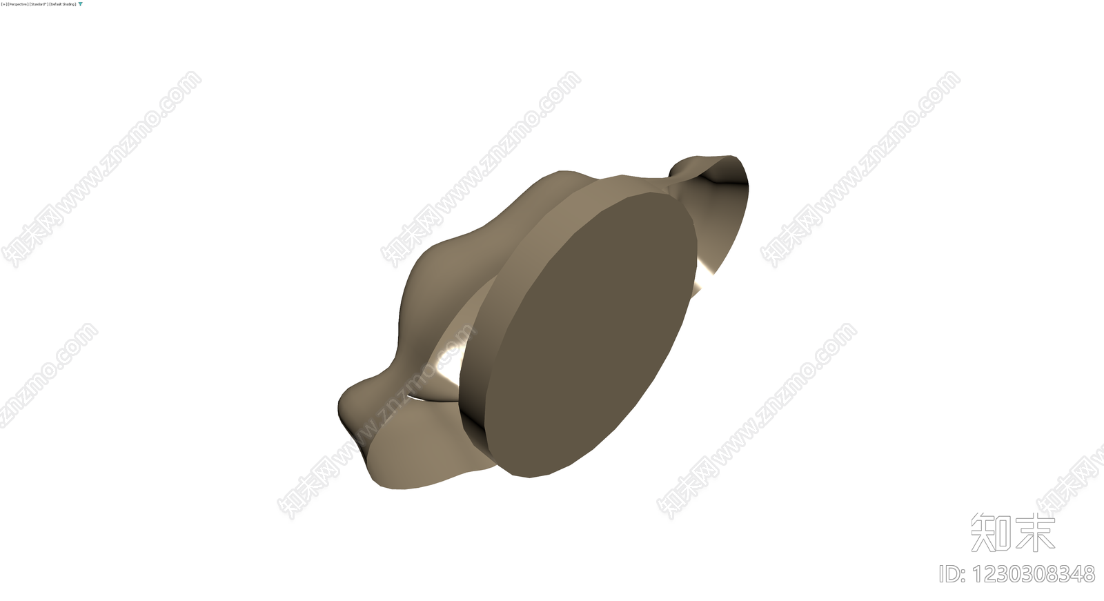 抽象有机形态雕塑3D模型下载【ID:1230308348】