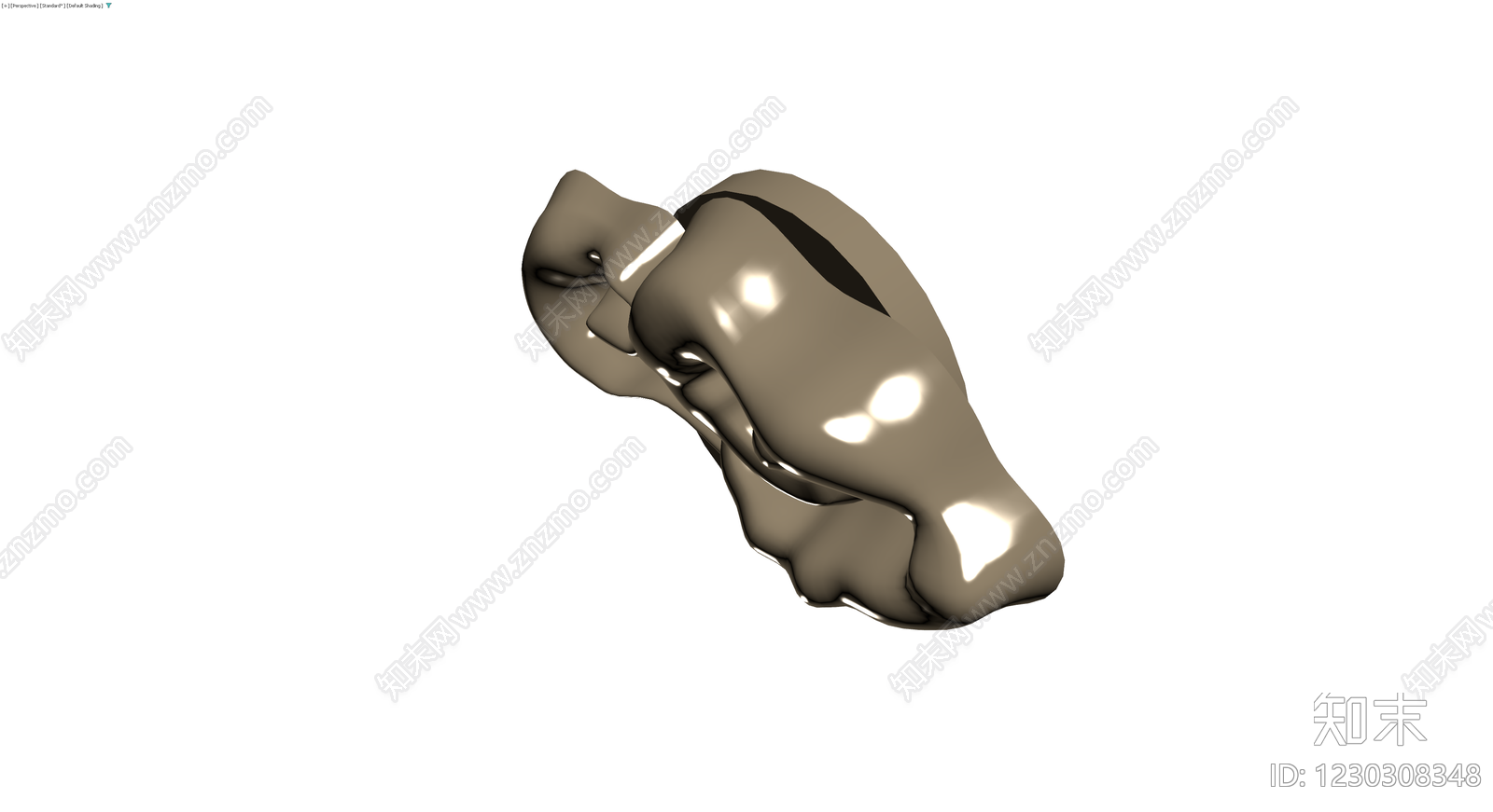 抽象有机形态雕塑3D模型下载【ID:1230308348】