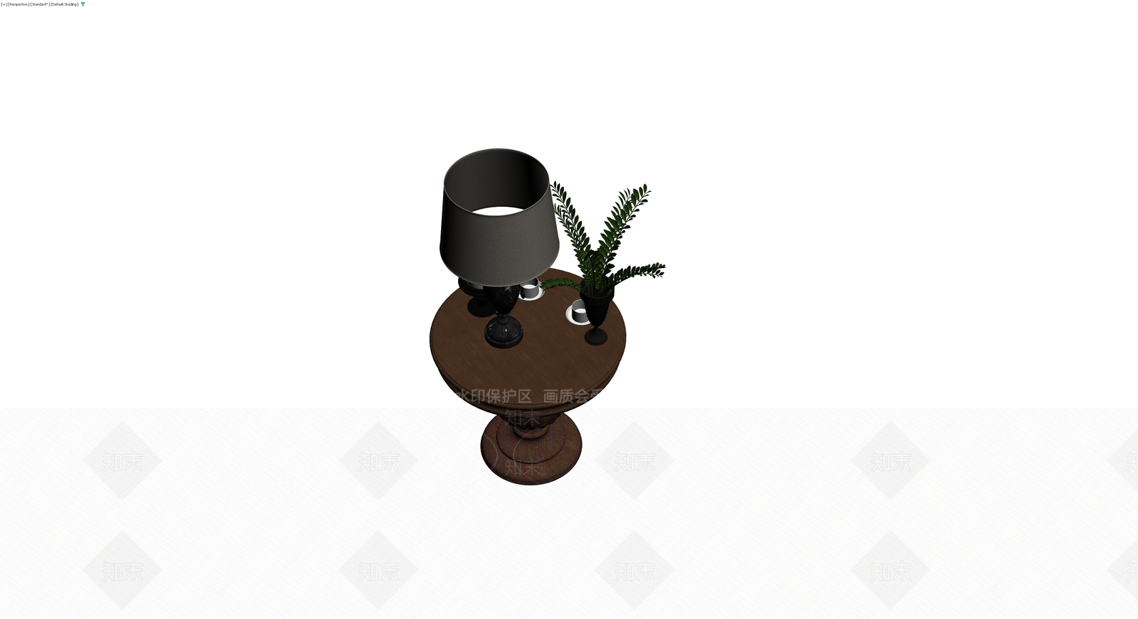 带装饰组合的欧式边几3D模型下载【ID:1230727476】