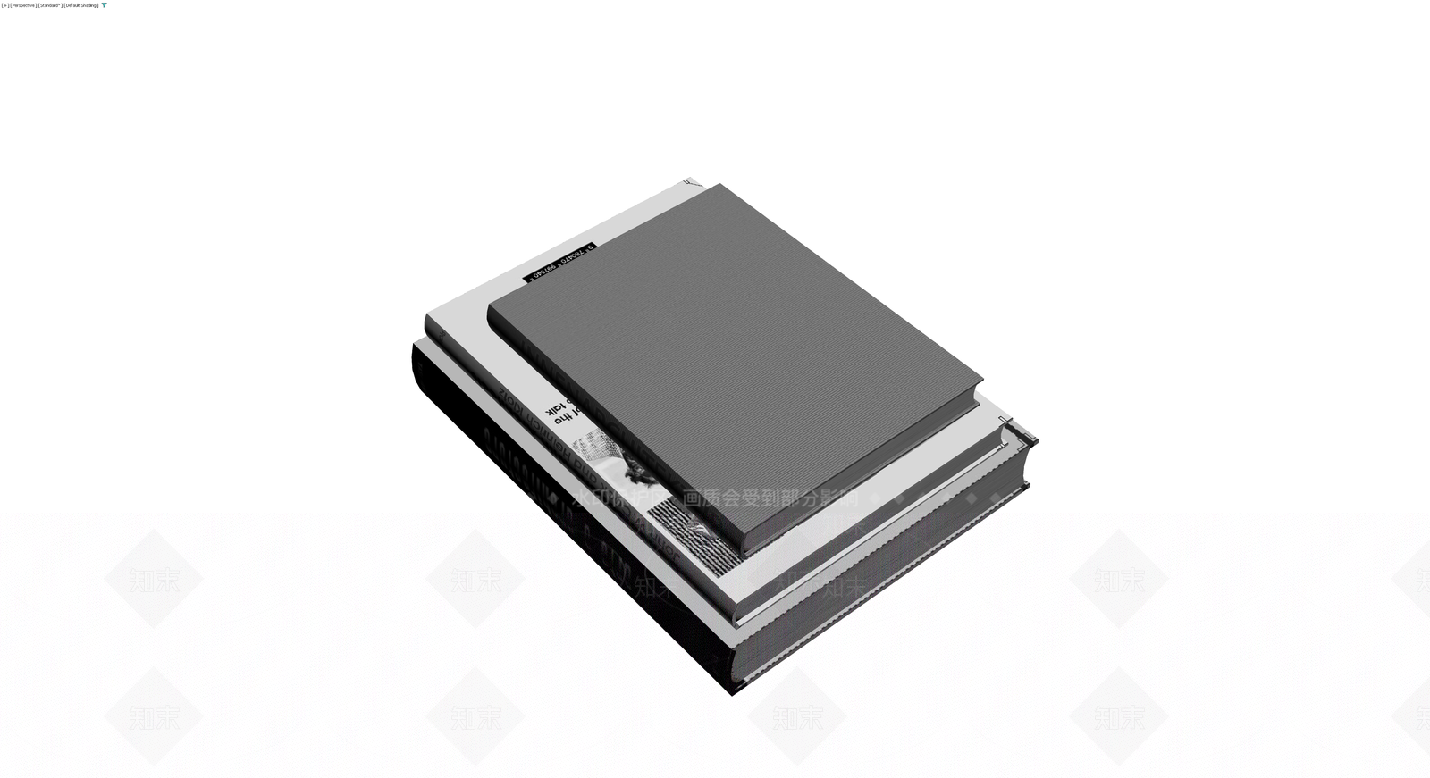 建筑类书籍组合模型3D模型下载【ID:1230184535】