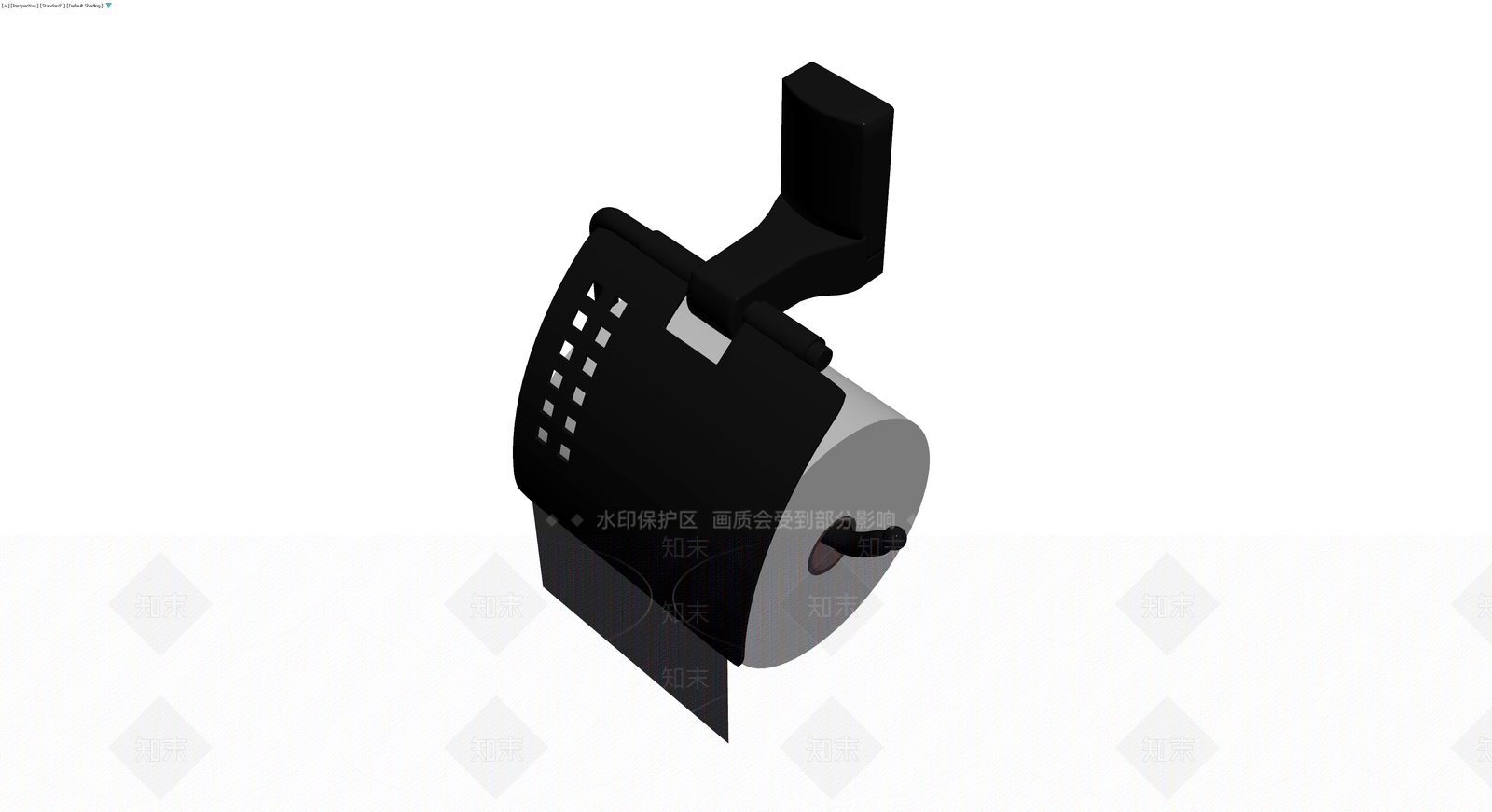 黑色卷纸架3D模型下载【ID:1229947309】