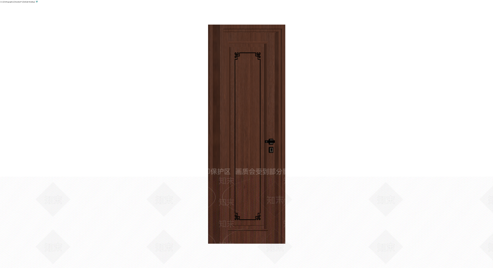 深色木纹成品门3D模型下载【ID:1229849829】