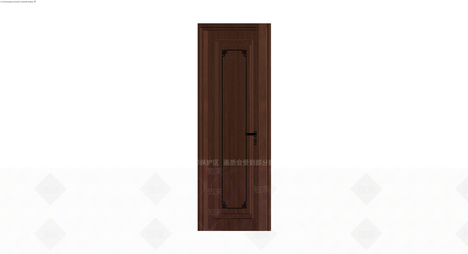 深色木纹成品门3D模型下载【ID:1229849829】
