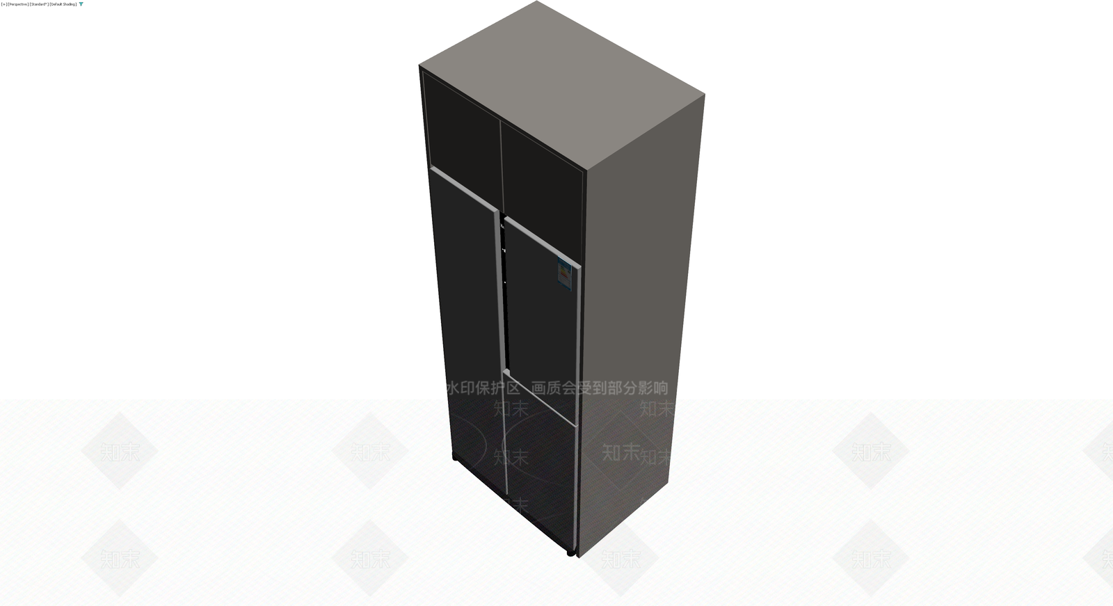 灰色多门冰箱模型3D模型下载【ID:1230165500】