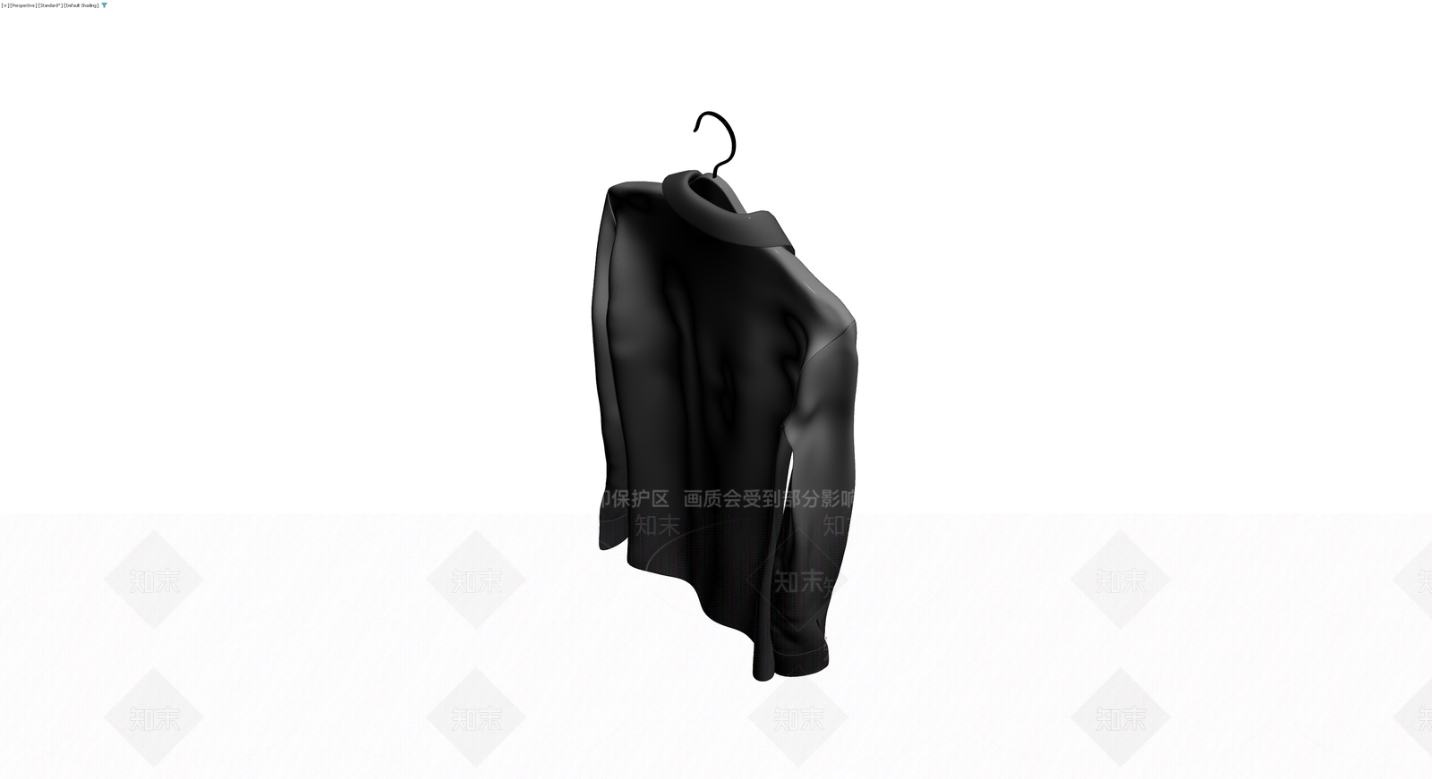 黑色长袖衬衫3D模型下载【ID:1230323216】
