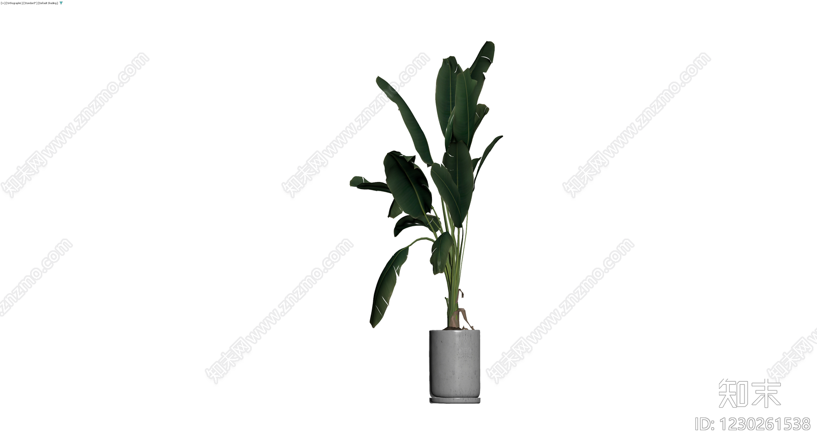 盆栽绿植带盆3D模型下载【ID:1230261538】