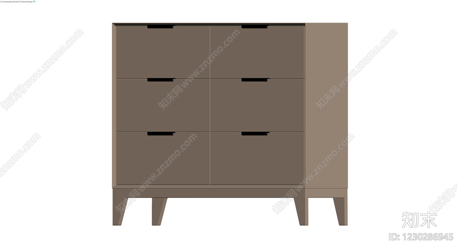 六斗柜灰色模型3D模型下载【ID:1230286945】