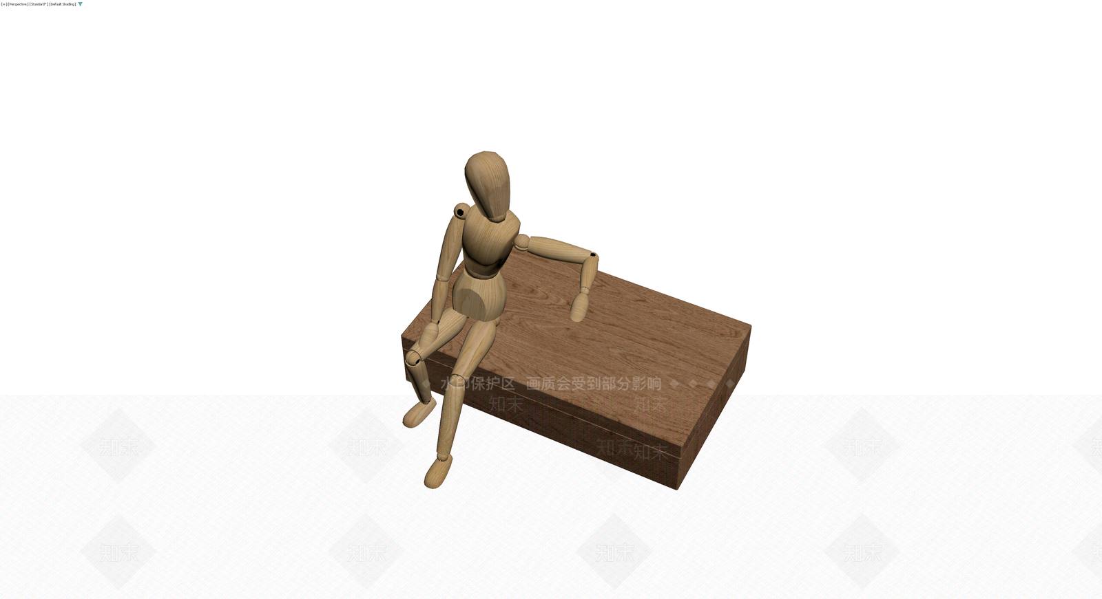 木人偶坐姿模型3D模型下载【ID:1230100521】