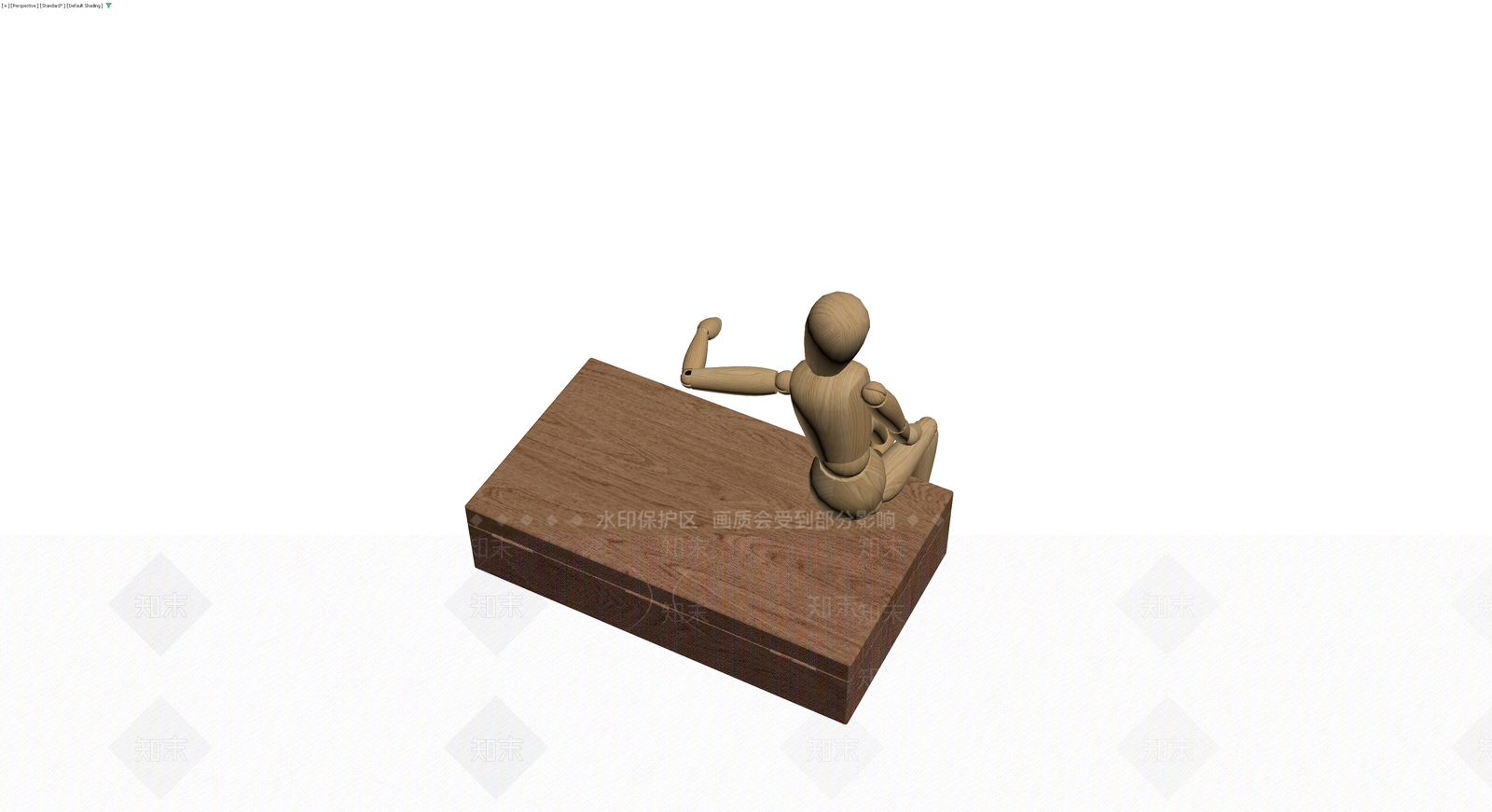 木人偶坐姿模型3D模型下载【ID:1230100521】