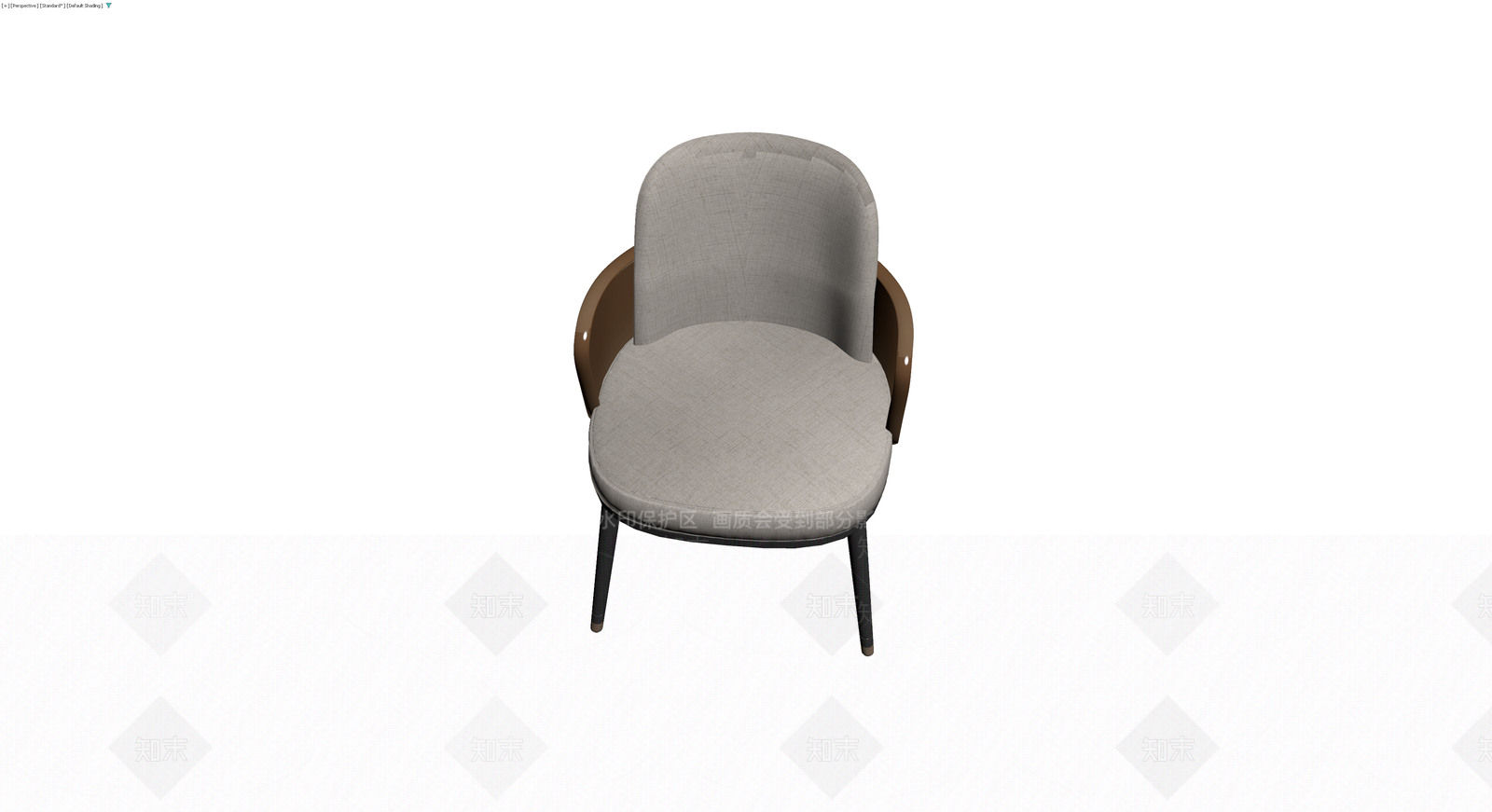 现代风格软包扶手椅3D模型下载【ID:1229631011】