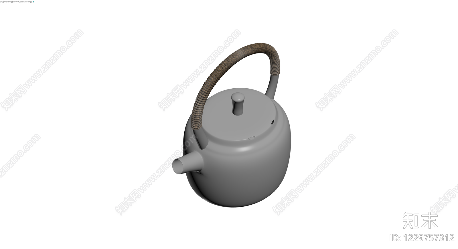 日式铁壶提梁茶壶3D模型下载【ID:1229757312】