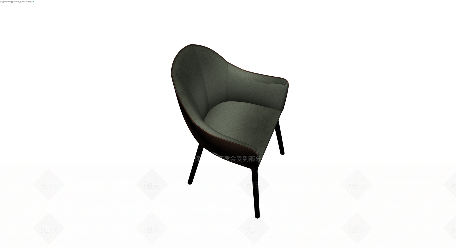 现代绿色布艺软包椅3D模型下载【ID:1229671148】
