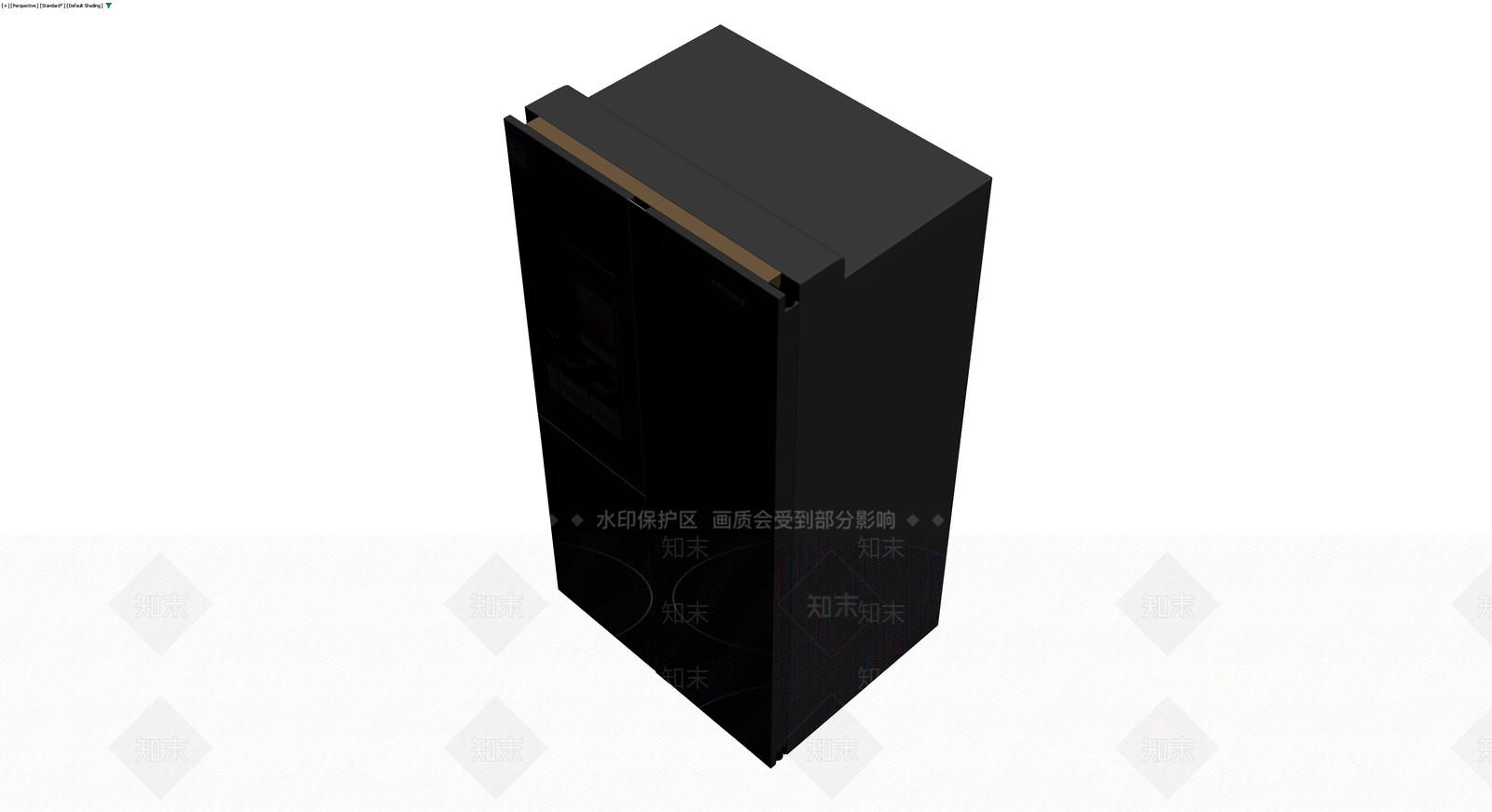 三星黑色智能对开门冰箱3D模型下载【ID:1230534255】