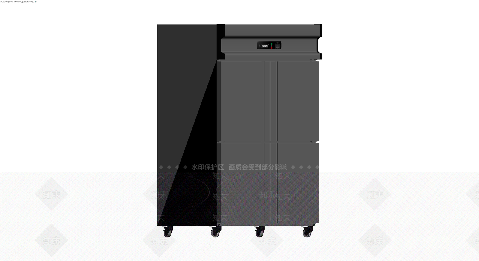 商用四门冷藏柜3D模型下载【ID:1230779879】