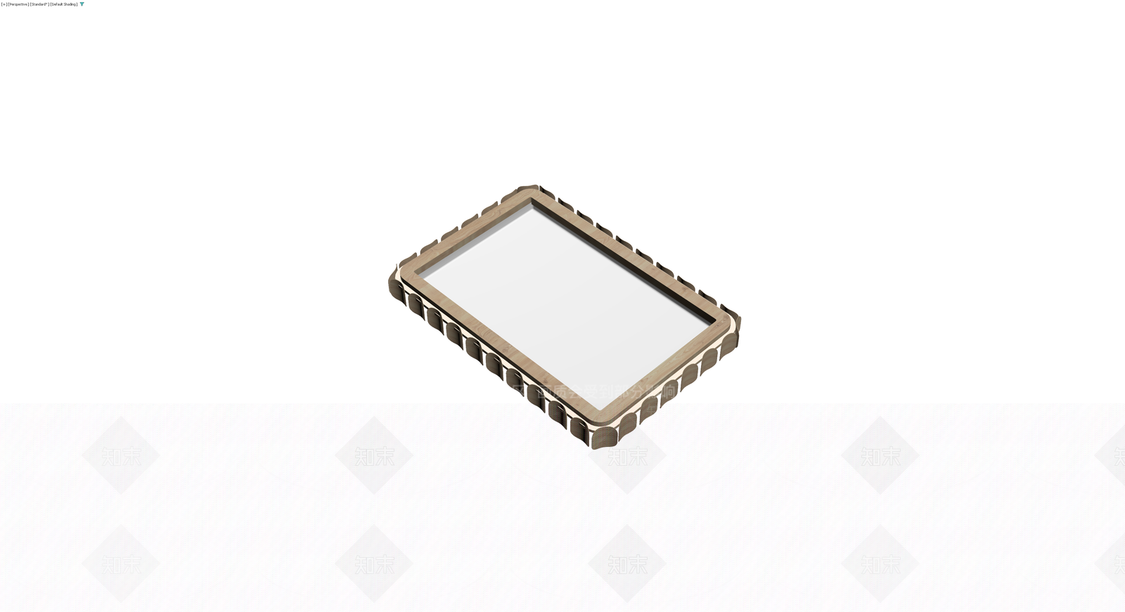 木纹矩形托盘3D模型下载【ID:1230130349】