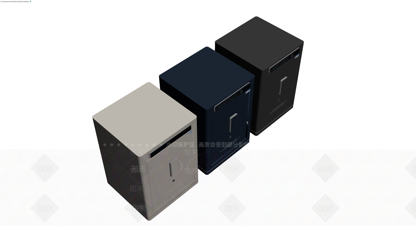三款配色保险柜模型3D模型下载【ID:1230728723】