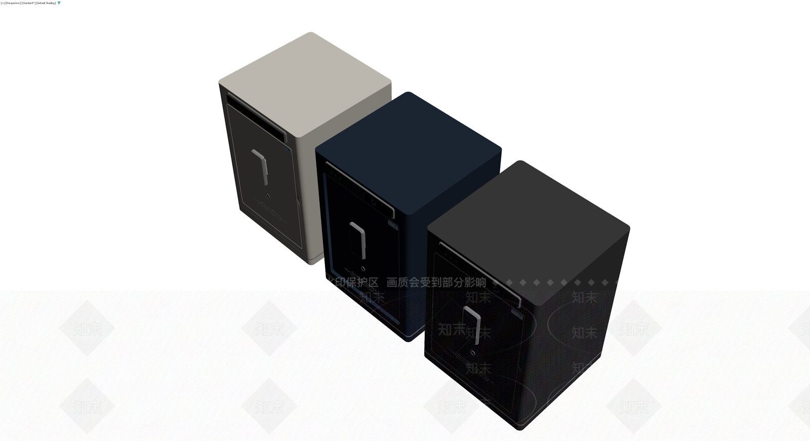 三款配色保险柜模型3D模型下载【ID:1230728723】
