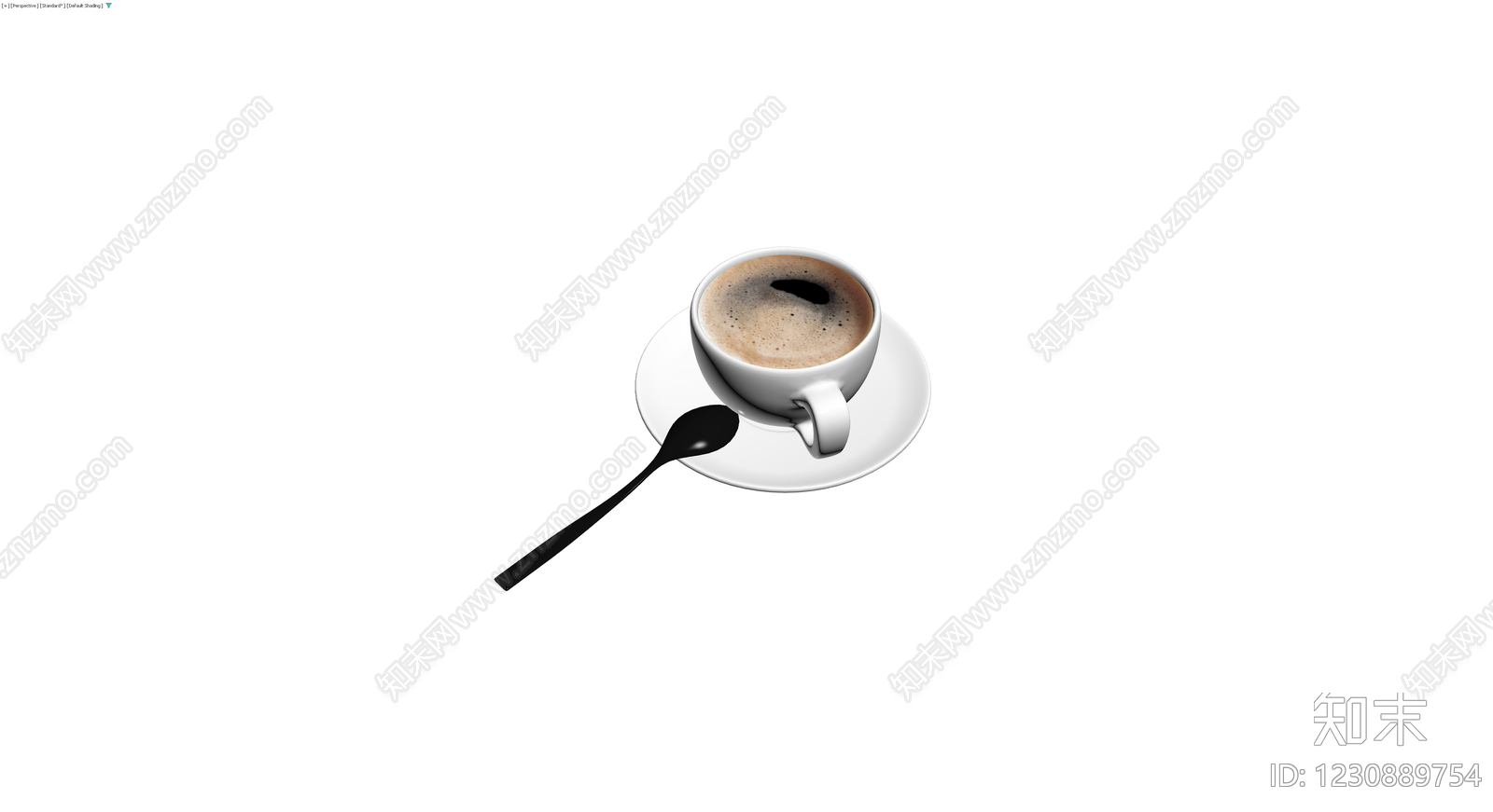 咖啡杯碟勺组合3D模型下载【ID:1230889754】