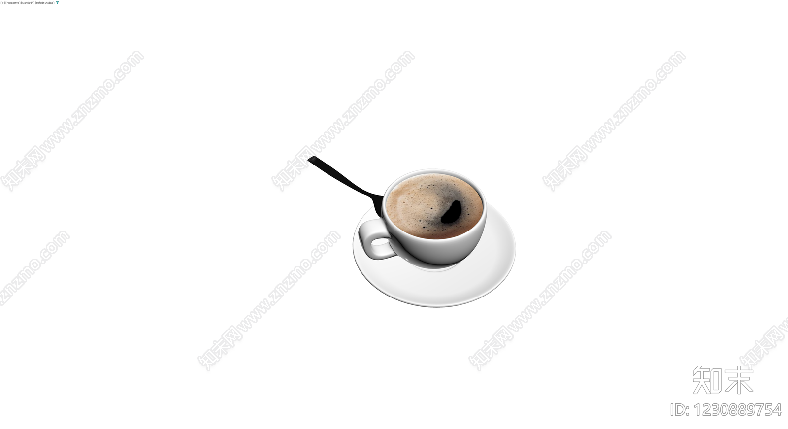 咖啡杯碟勺组合3D模型下载【ID:1230889754】