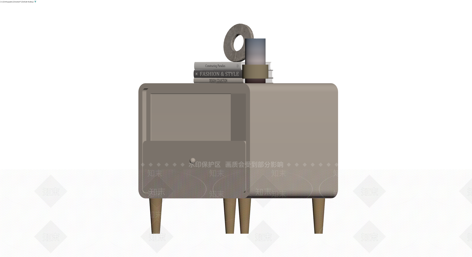 现代风格床头柜组合3D模型下载【ID:1229909707】