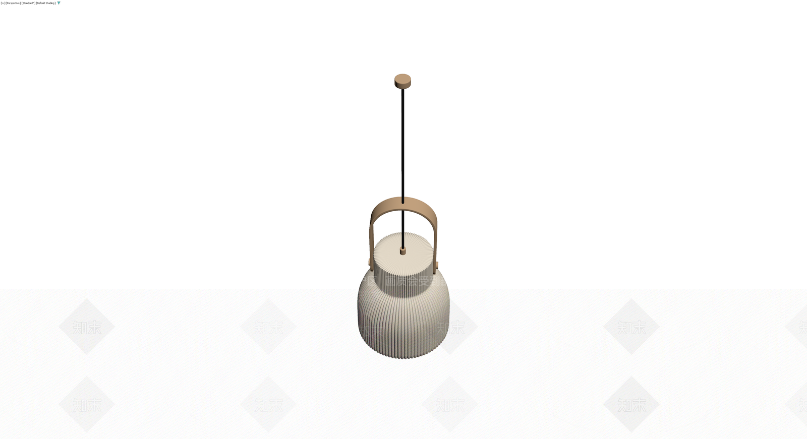 米色竖纹吊灯3D模型下载【ID:1230174039】