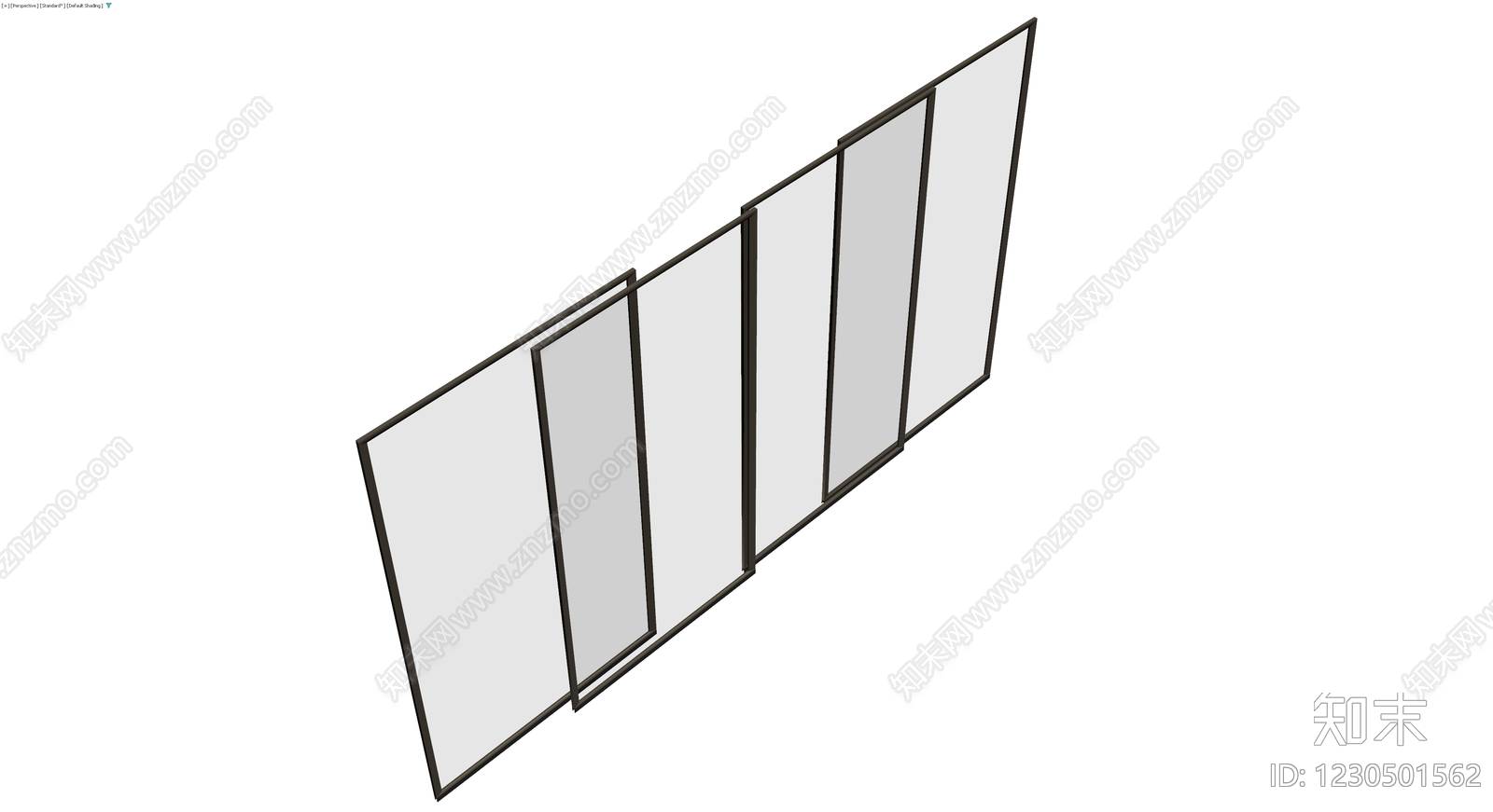 竖条隔断屏风3D模型下载【ID:1230501562】