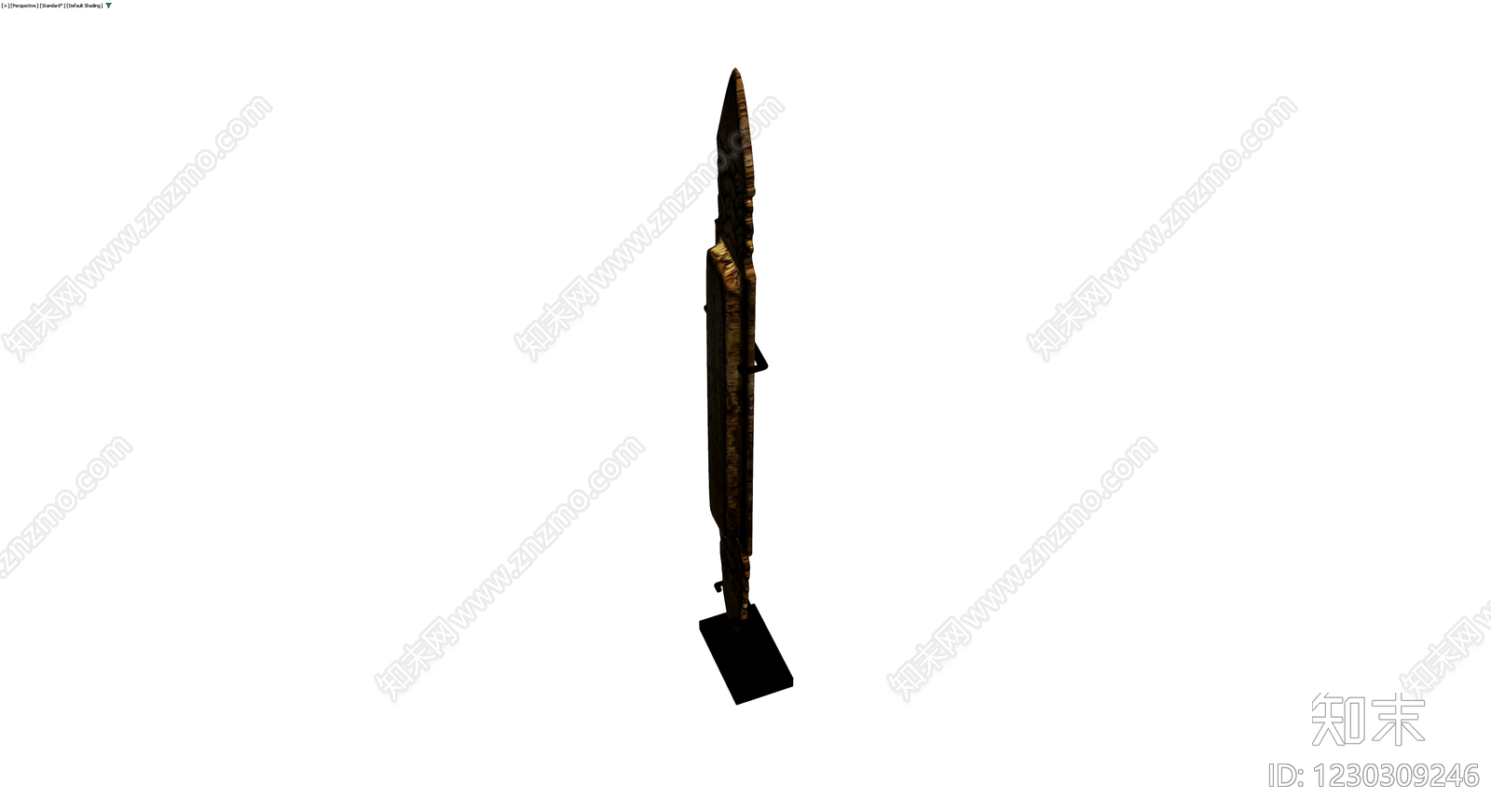 木质经文板雕塑3D模型下载【ID:1230309246】