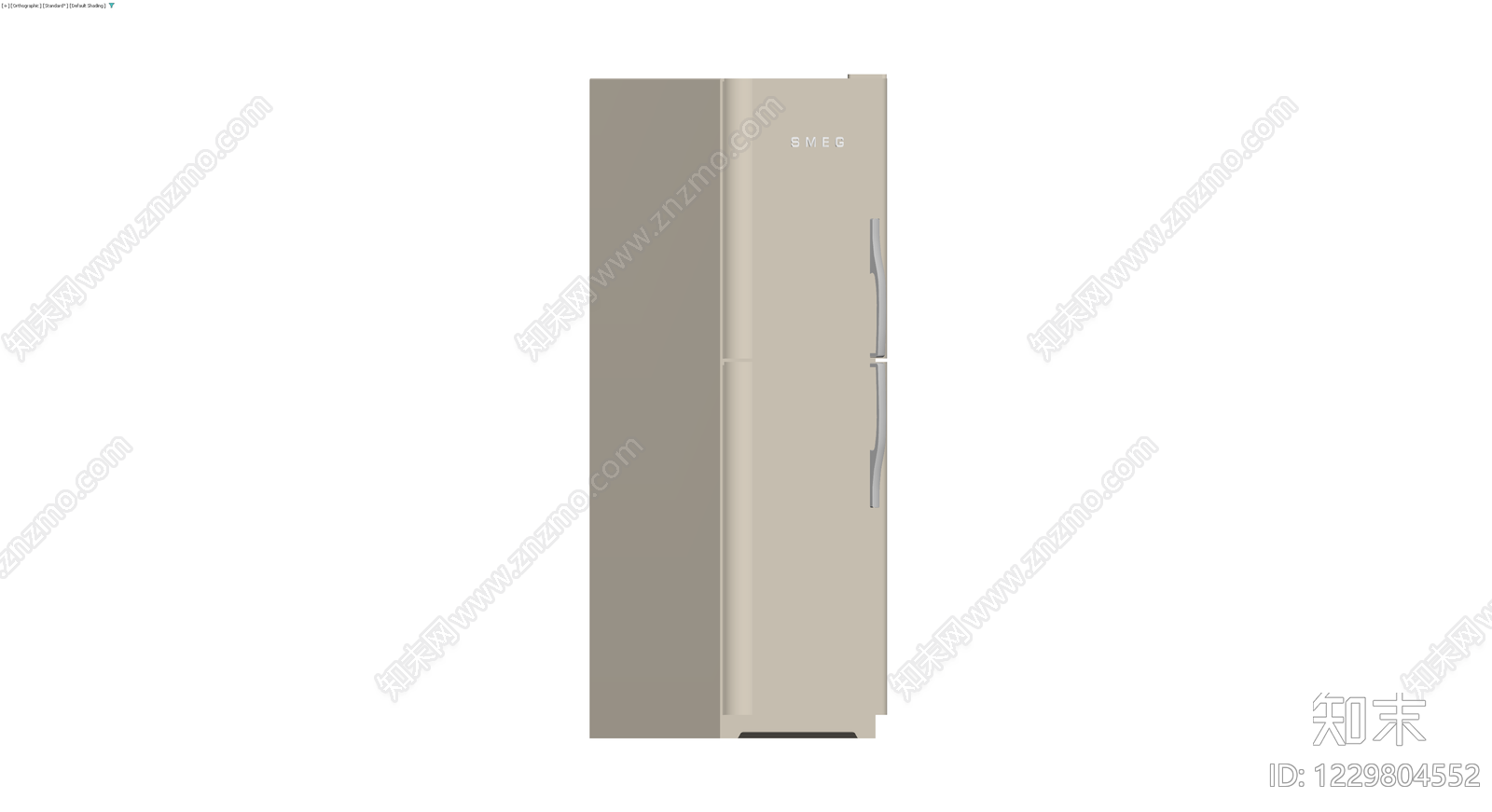 复古双门冰箱灰模3D模型下载【ID:1229804552】