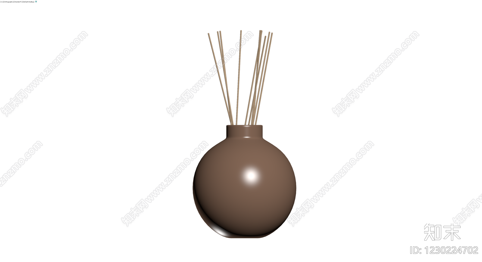 棕色球形香薰瓶3D模型下载【ID:1230224702】