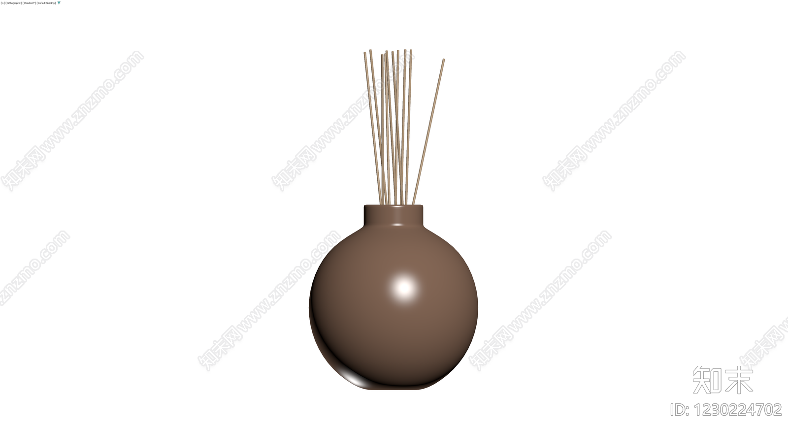 棕色球形香薰瓶3D模型下载【ID:1230224702】