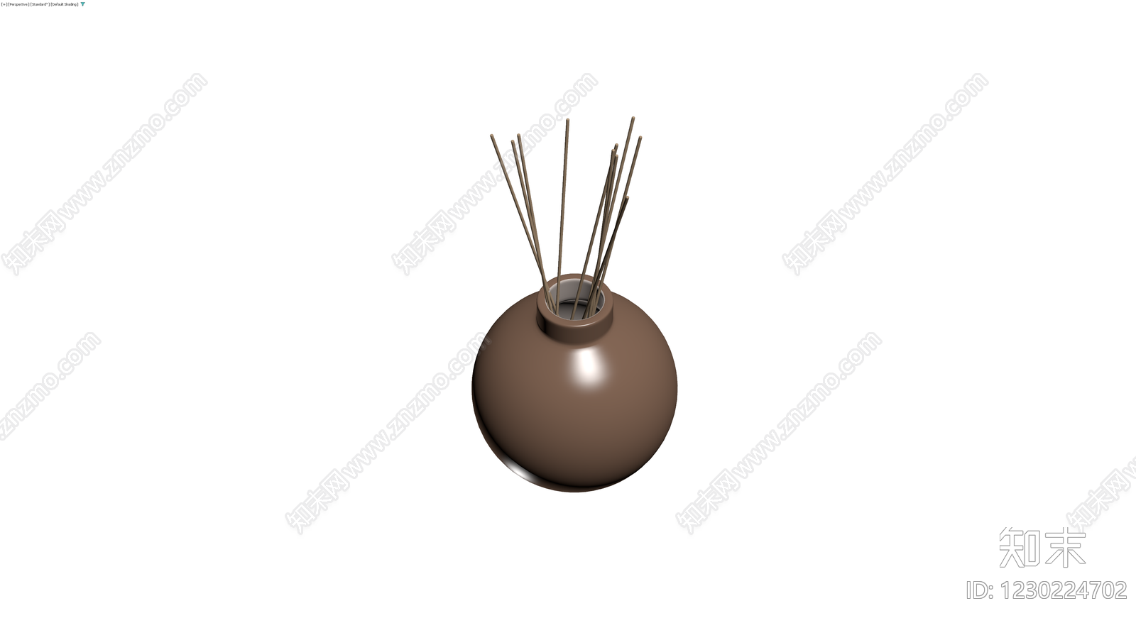 棕色球形香薰瓶3D模型下载【ID:1230224702】