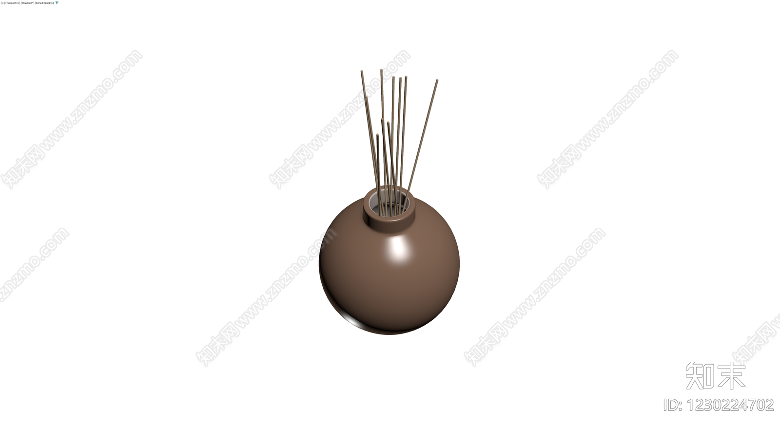 棕色球形香薰瓶3D模型下载【ID:1230224702】