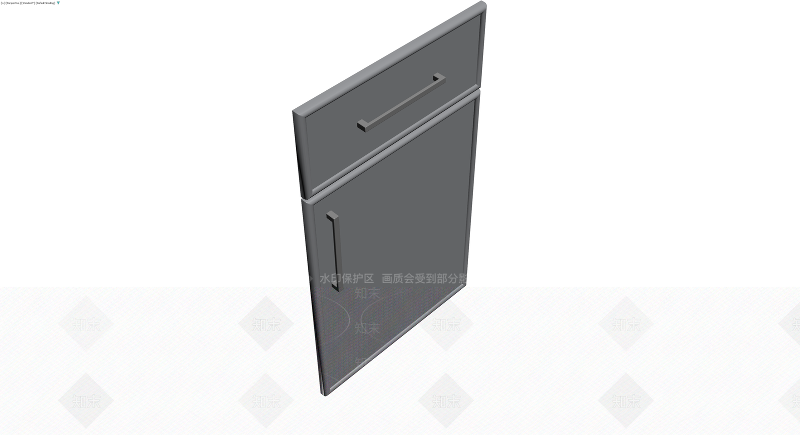 灰色单门抽屉柜3D模型下载【ID:1230596394】