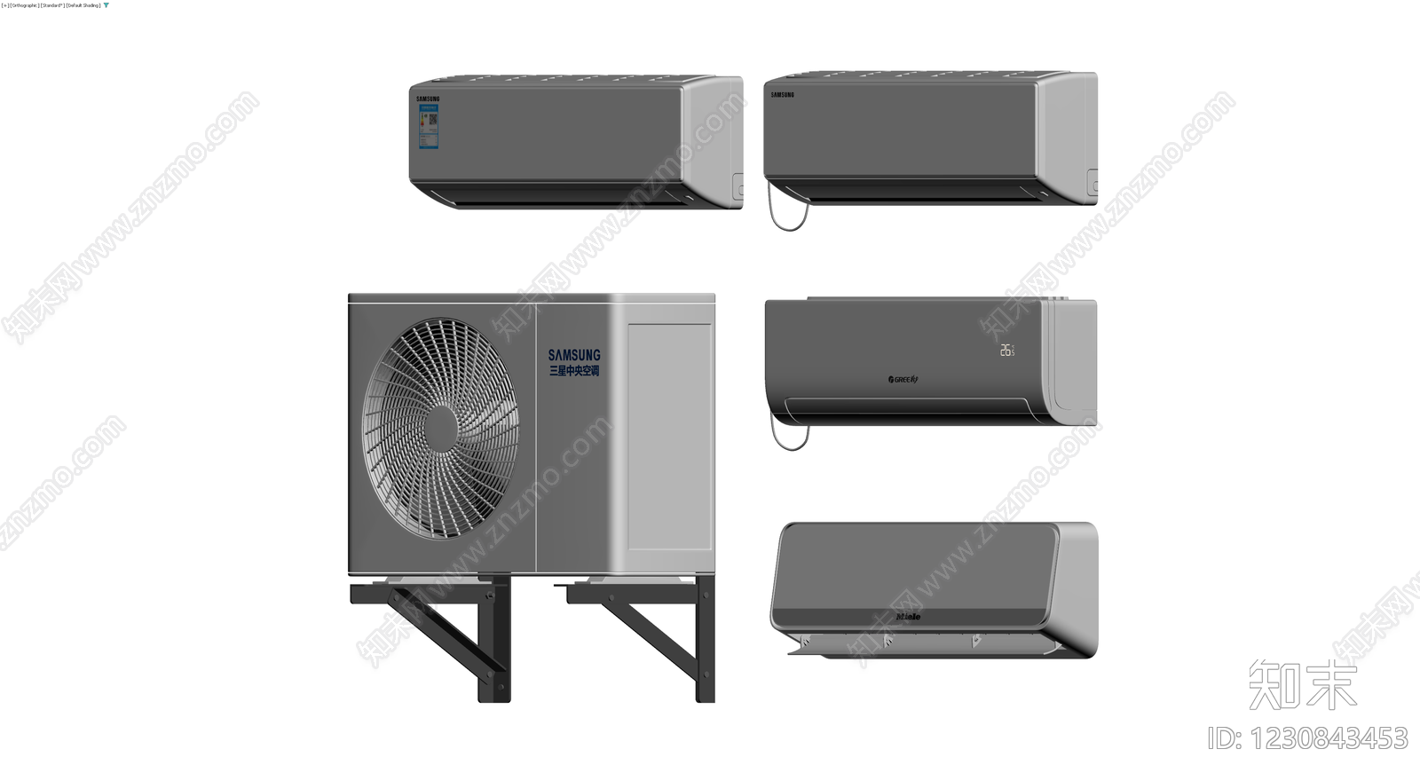 多品牌空调组合模型3D模型下载【ID:1230843453】